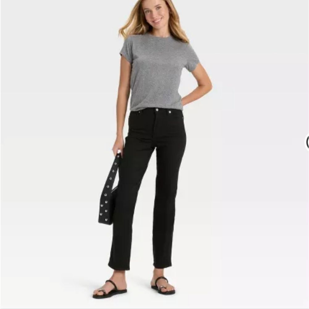 🆕️👖Universal Thread High-Rise Straight Jeans, Sz 12 - Black